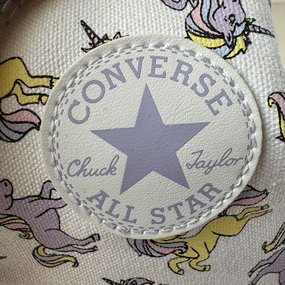 Converse Chuck Taylor All Star Kid Size 4.5 Shoes Unicorns High Top Sneakers - Picture 6 of 9
